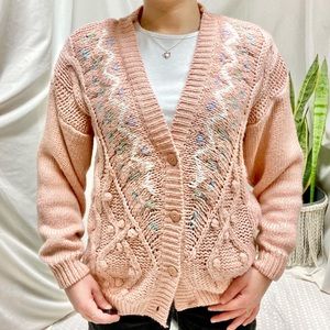 🧸Vintage 80s/90s Funky Knit Cardigan🧸